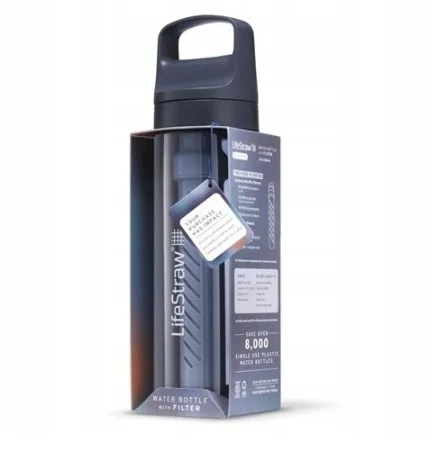 Butelka na wodę z filtrem LifeStraw Go 2.0 1L Aegean Sea - Niebieska