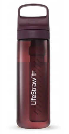 Butelka na wodę z filtrem LifeStraw Go 2.0 0.65L Merlot Me Away - Czerwona