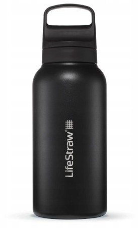 Butelka na wodę z filtrem LifeStraw Go 2.0 Steel Black 1L  - Czarna
