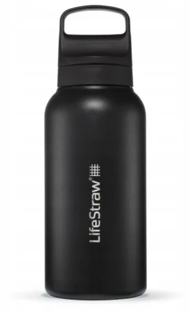 Butelka na wodę z filtrem LifeStraw Go 2.0 Steel Black 1L - Czarna