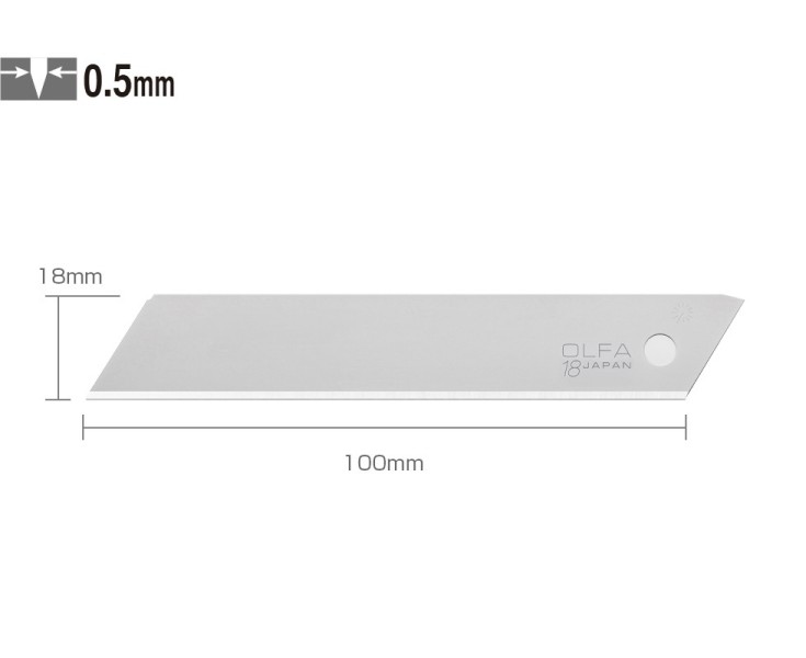 Ostrza segmentowe ostre 18mm OLFA LB-SOL-10 - 10szt