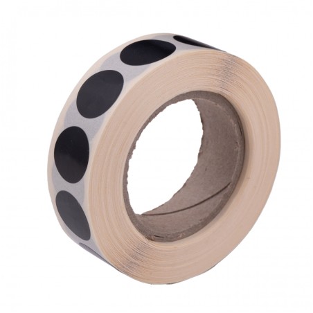 Zaklejki do tarcz Rabarbar Rolka Czarne 16 mm 1000 szt.