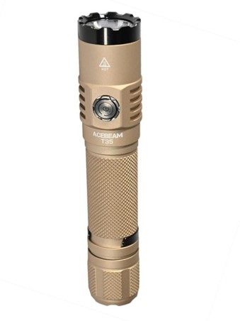 Latarka taktyczna diodowa ACEBEAM T35 Światło Białe 6500K Piaskowa - 1900lm 380m