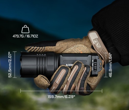 Latarka diodowa ACEBEAM X30 70.3 HI Światło Białe 6500K - 18 000lm, 680m