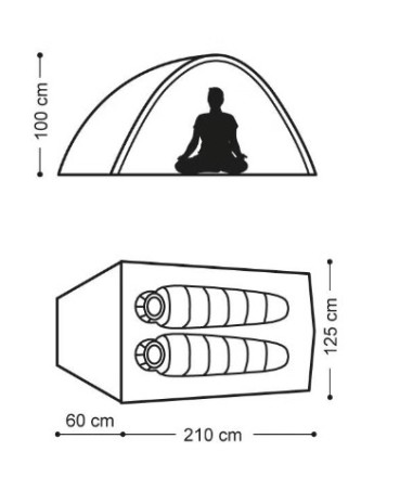 Namiot turystyczny Naturehike CLOUD UP 2 20D UPDATED Dwuosobowy - Zelony