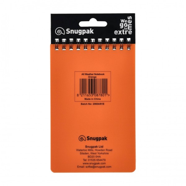 Notes wodoodporny Snugpak - Pomarańczowy