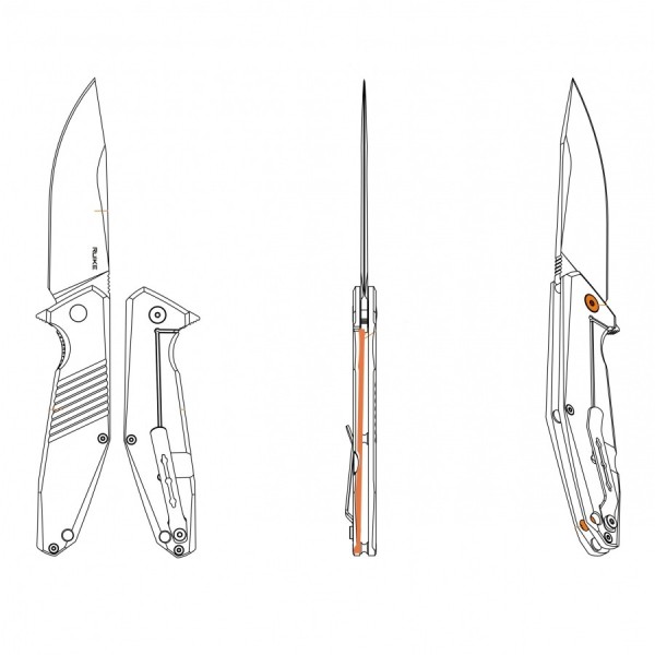 Nóż składany RUIKE D191-B Czarny