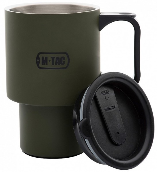 M-TAC 60010001 __ Kubek termiczny z pokrywą 450ml Olive|2max.pl