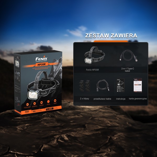 Latarka czołowa Fenix HP35R Światło Białe -...
