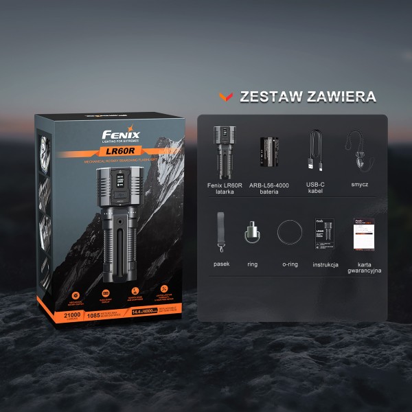 Latarka diodowa LED Fenix LR60R Światło Białe...