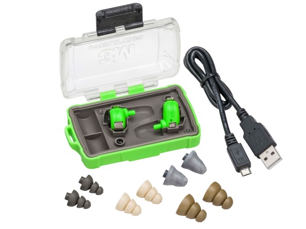 Ochronniki słuchu aktywne 3M Peltor EEP-100 - Zielone