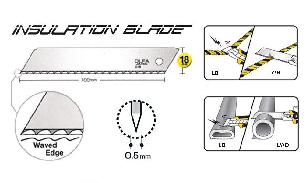 OLFA Blades LWB-3B 18mm Insulation Blades