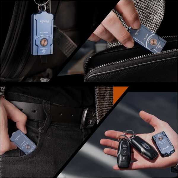 Latarka FENIX E03R V2.0 Niebieska 500 lm