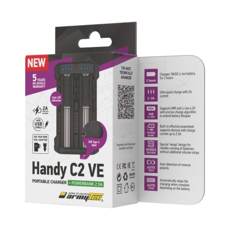 ARMYTEK Handy C2 VE ładowarka do akumulatorów 2ch
