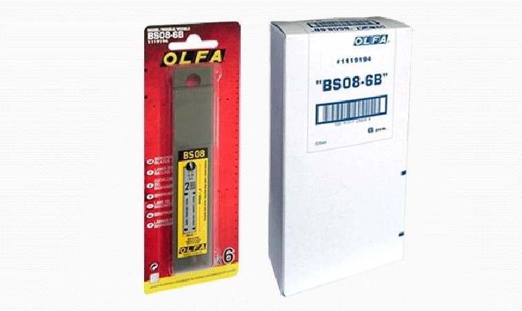 Ostrza OLFA BS08-6B 45mm do skrobaków BSR i XSR, 6 szt