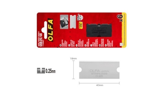 Ostrza OLFA GSB-2S/6B do skrobaka GSR-2, 6 szt 2