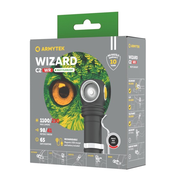 ARMYTEK Wizard C2 WR latarka czołowa 1020 lm czerwone światło