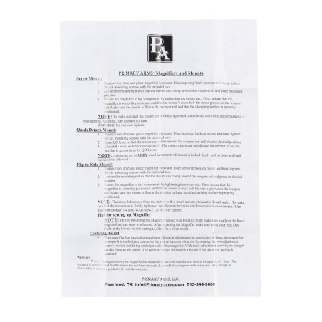 Montaż do powiększalnika Primary Arms Flip to Side Standardowy