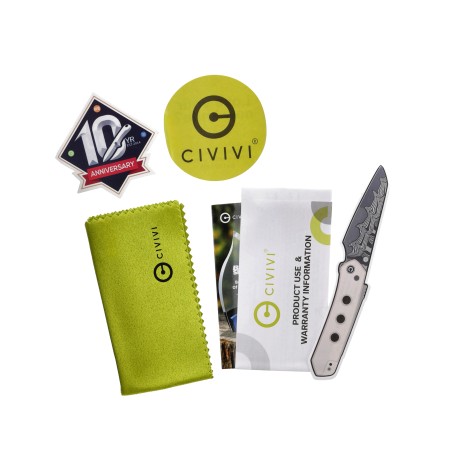 Nóż na szyję Civivi D-Art C21001-2 Czarny - Stal Węglowa D2