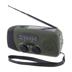 Radio survivalowe awaryjne na korbkę Fosco Powerbank