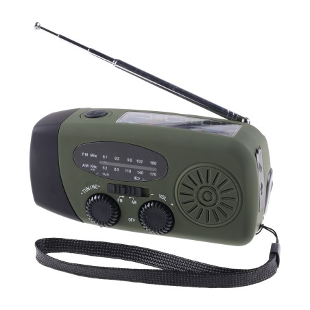 Radio survivalowe awaryjne na korbkę Fosco Powerbank