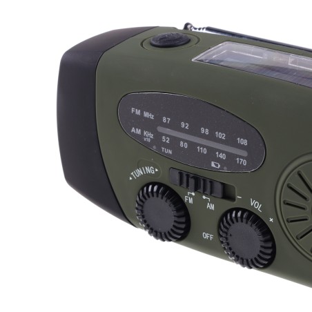 Radio survivalowe awaryjne na korbkę Fosco Powerbank