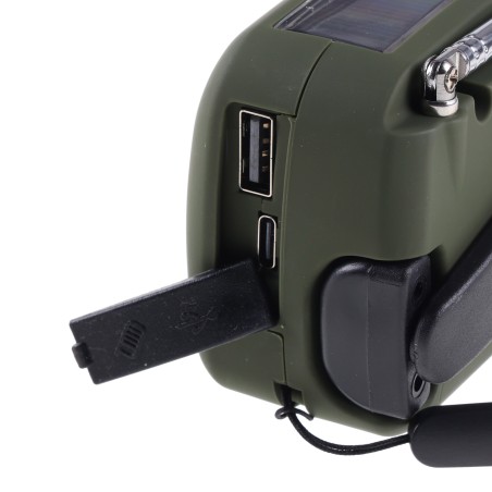 Radio survivalowe awaryjne na korbkę Fosco Powerbank