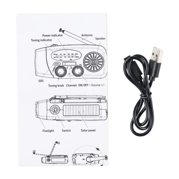 Radio survivalowe awaryjne na korbkę Fosco...