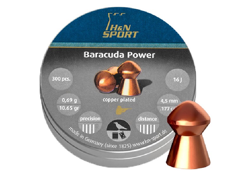 Śrut diabolo H&N Baracuda Power 4,5mm 300 szt.