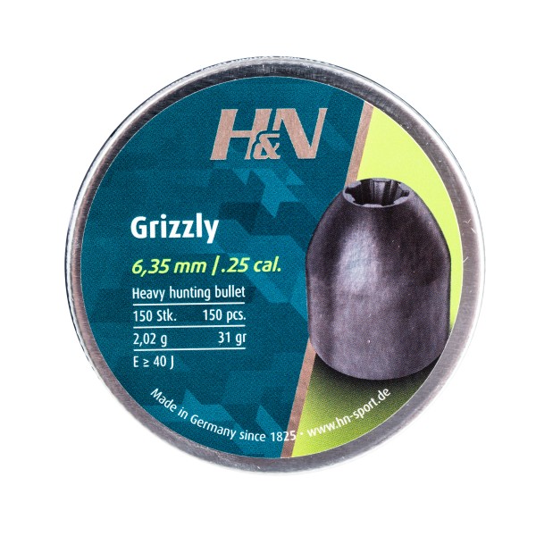 Śrut diabolo H&N Grizzly 6,35mm 150 szt.
