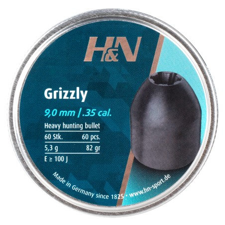 Śrut diabolo H&N Grizzly 9mm 60 szt.