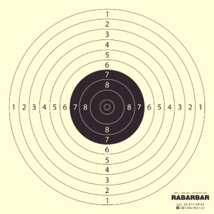 Tarcza strzelecka pistolet pneumatyczny 10m 50 szt.