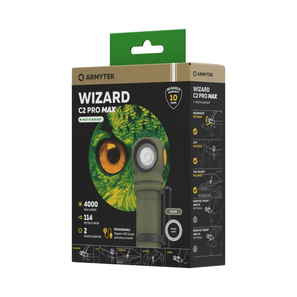 Latarka ARMYTEK Wizard C2 Pro Max 4000 lm oliwkowa