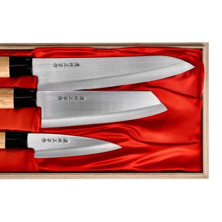 Zestaw noży kuchennych Satake Megumi Szefa kuchni Santoku Bunka Nóż Uniwersalny