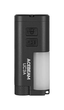 Latarka diodowa ACEBEAM UC3A Światło Białe Czerwone RGB Czarna - 900lm 85m
