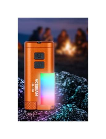 Latarka diodowa ACEBEAM UC3A Światło Białe Czerwone RGB Pomarańczowa - 900lm 85m