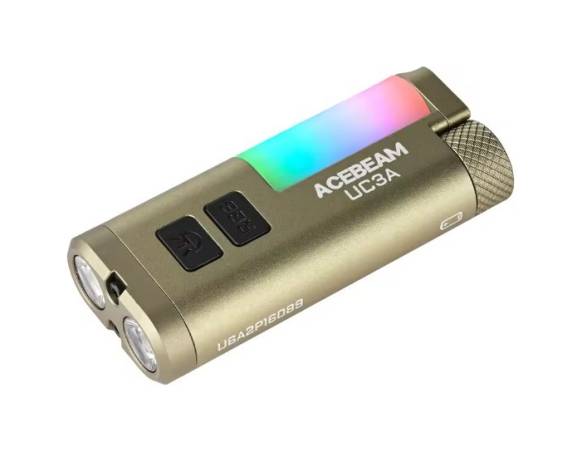 Latarka diodowa ACEBEAM UC3A Światło Białe Czerwone RGB Oliwkowa - 900lm 85m