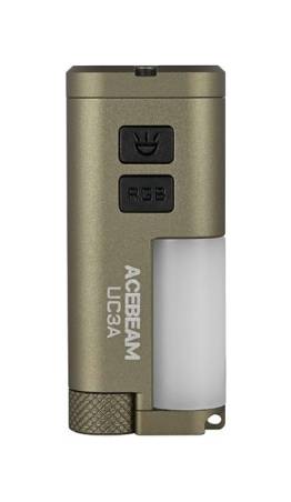 Latarka diodowa ACEBEAM UC3A Światło Białe Czerwone RGB Oliwkowa - 900lm 85m