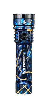 Latarka diodowa ACEBEAM E75 HI CRI Światło Białe 5000K Czarno-niebieska - 3000lm 210m