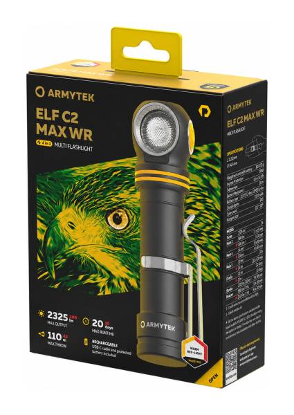 Latarka ARMYTEK Elf C2 Max WR USB-C światło...