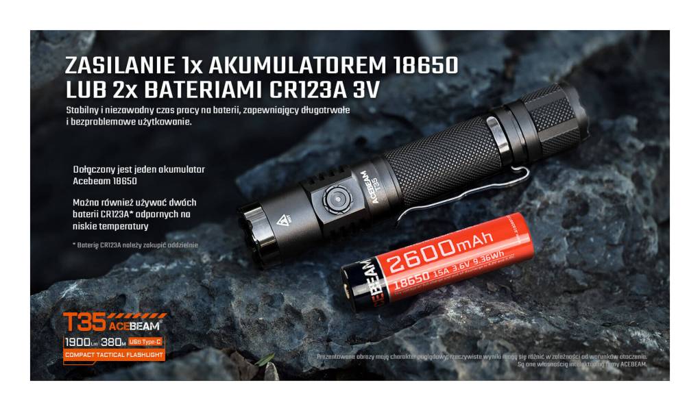 Latarka taktyczna diodowa ACEBEAM T35 Światło...