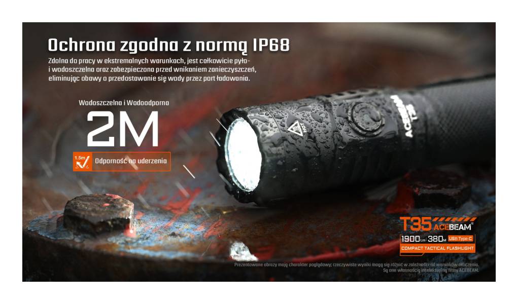 Latarka taktyczna diodowa ACEBEAM T35 Światło...