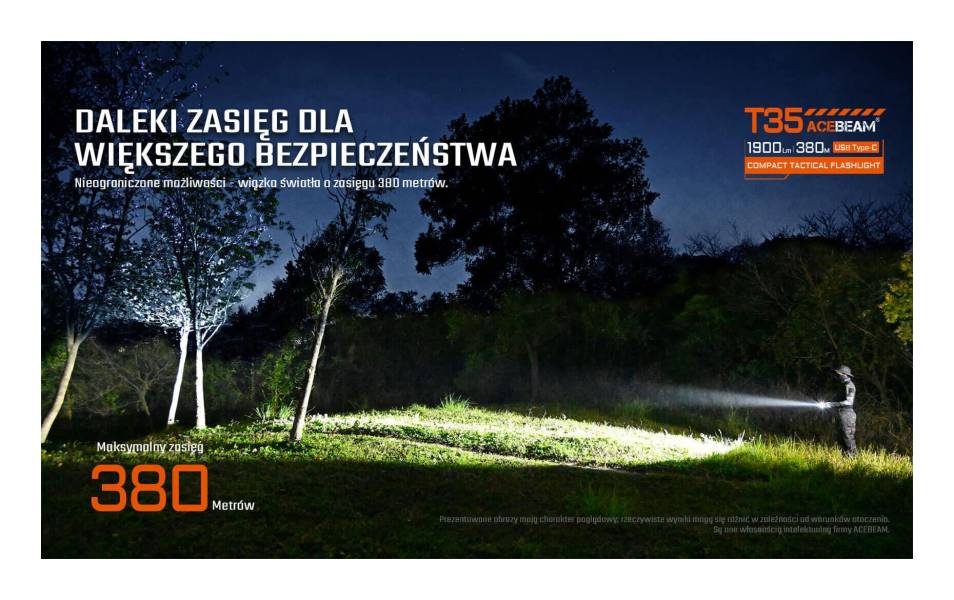 Latarka taktyczna diodowa ACEBEAM T35 Światło...