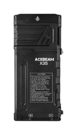 Latarka diodowa ACEBEAM X35 70.3 Światło Białe 6500K Czarna - 18 000lm 551m
