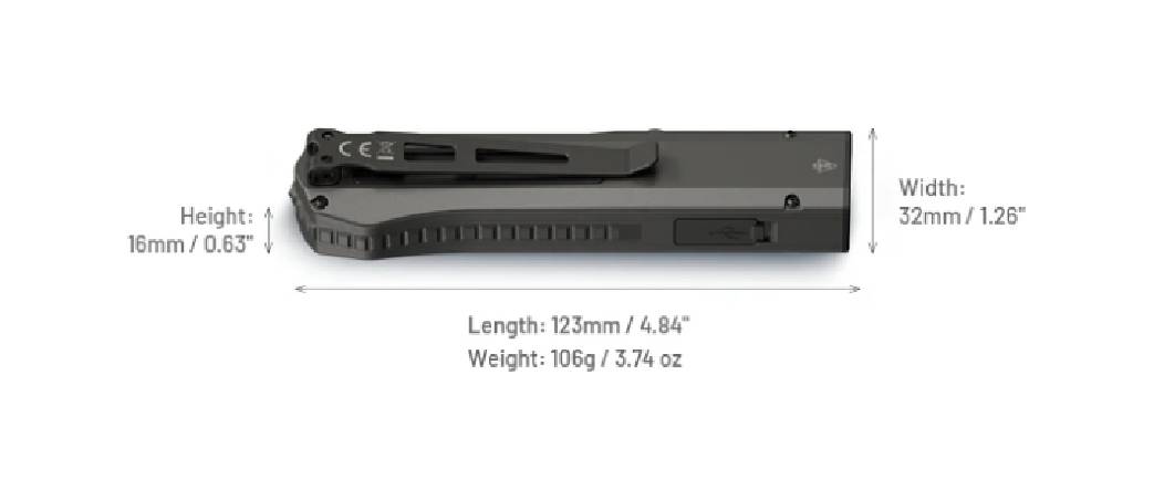 Latarka diodowa Nitecore EDC17 EU 1R Światło Białe 6500K UV i Zielonym Laserem - 1500lm 230m