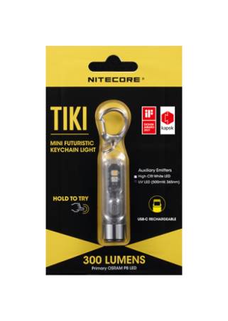 Latarka brelokowa LED Nitecore TIKI Światło Białe 4500 K CRI ≥90 UV - 300lm 71m
