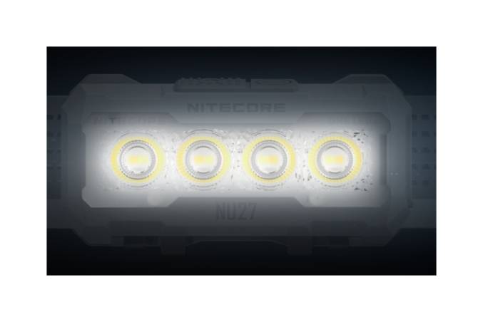 Latarka czołowa LED Nitecore NU27 Światło Białe 3000K, 4500K, 6500K Biała - 600lm 123m