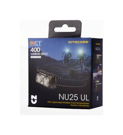 Latarka czołowa LED Nitecore NU25 MCT UL Światło Białe 3000K, 4500K, 6500K - 400lm 132m
