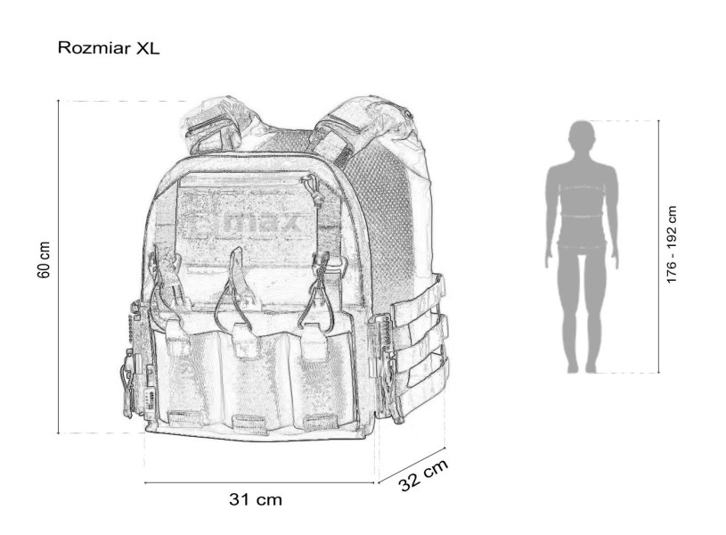 Kamizelka taktyczna M-TAC Cuirass QRS XL - Ranger Green