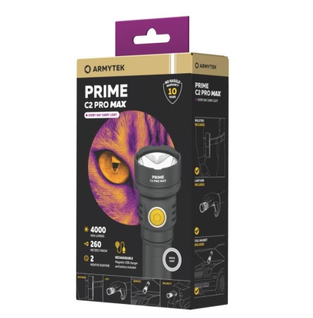 Latarka ARMYTEK Prime C2 Pro Max 4000 lm, neutralne białe